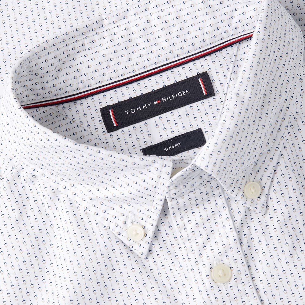 Tommy Hilfiger Λευκό Πουκάμισο Με Μικροσχέδιο - MW0MW42460