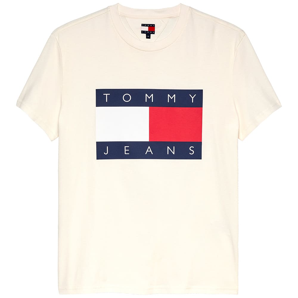 Tommy Jeans Εκρού T-shirt C Neck - DM0DM22645
