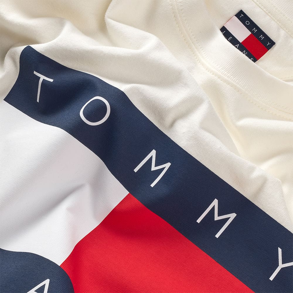 Tommy Jeans Εκρού T-shirt C Neck - DM0DM22645