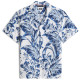 Tommy Hilfiger Μπλε Πουκάμισο Hawaiian 100% Λινό - MW0MW42403