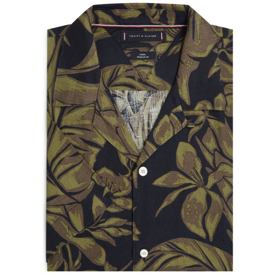 Tommy Hilfiger Λαδί Πουκάμισο Hawaiian 100% Λινό - MW0MW42403