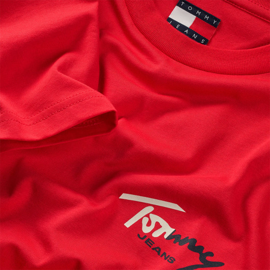 Tommy Jeans Κόκκινο T-shirt C Neck - DM0DM22538