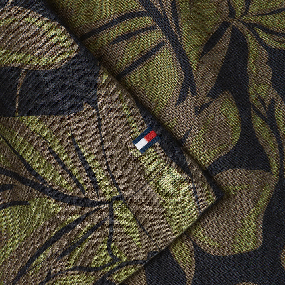 Tommy Hilfiger Λαδί Πουκάμισο Hawaiian 100% Λινό - MW0MW42403