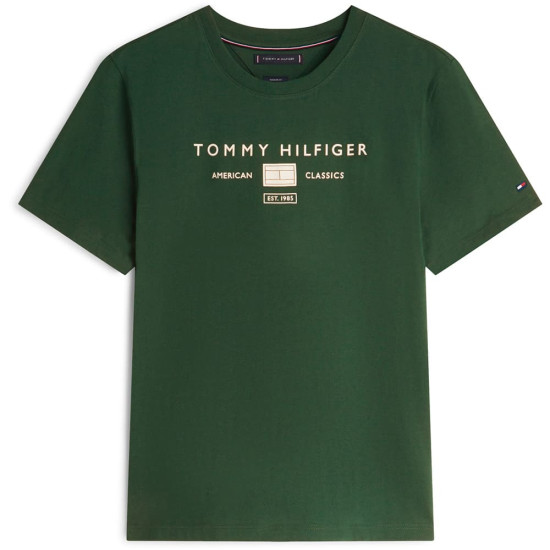 Tommy Hilfiger Πράσινο T-shirt C Neck - MW0MW42365