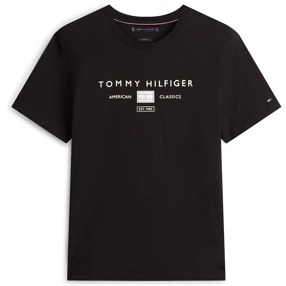Tommy Hilfiger Μαύρο T-shirt C Neck - MW0MW42365