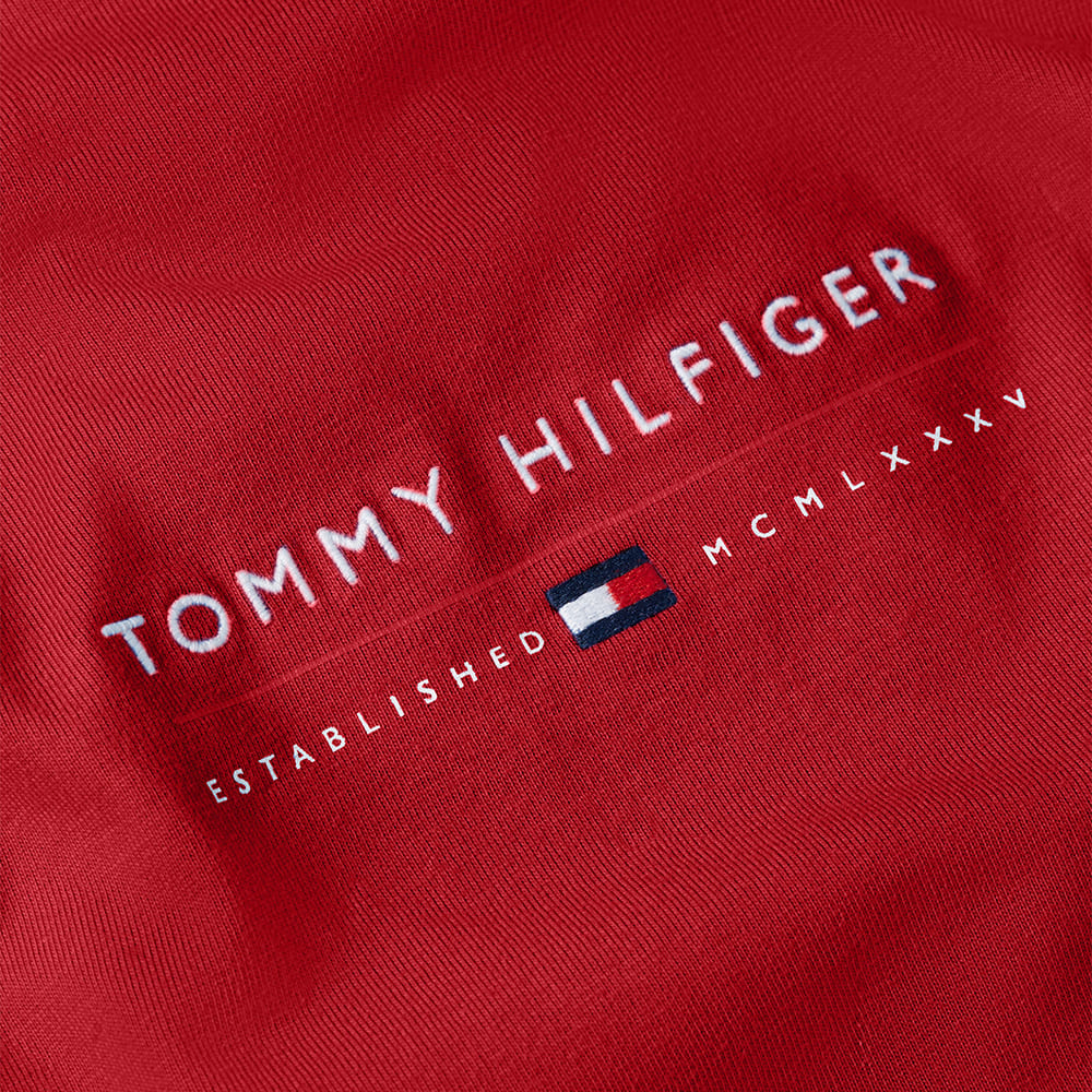 Tommy Hilfiger Κόκκινο T-shirt C Neck - MW0MW42363