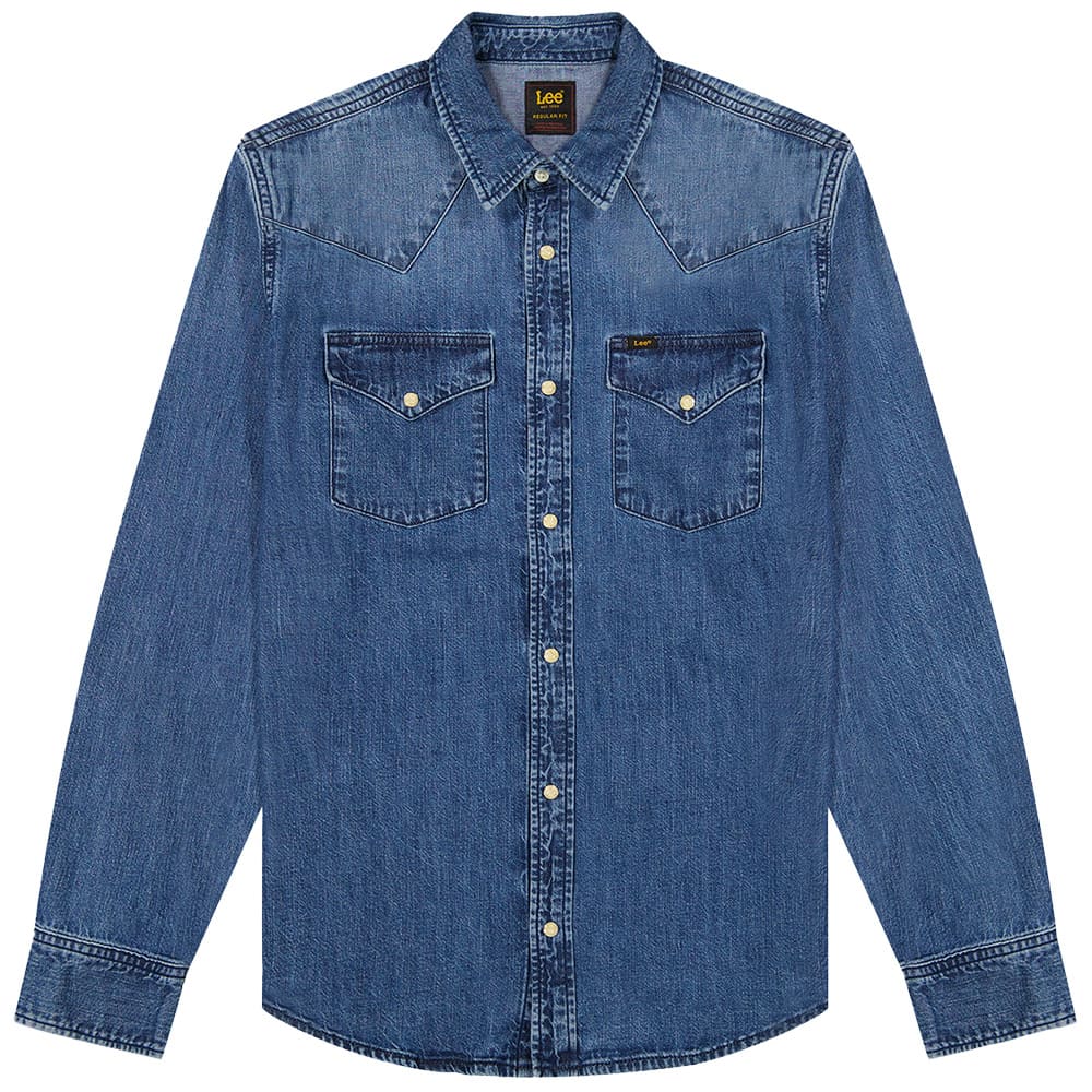 Lee Μπλε Πουκάμισο Denim - 112376547