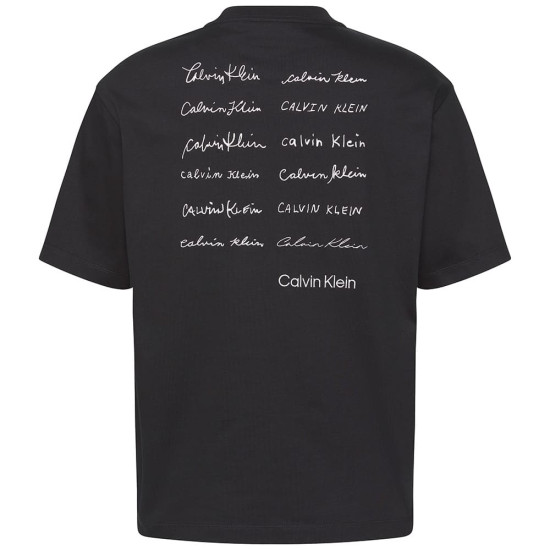 Calvin Klein Μαύρο T-shirt C Neck - LV04RE828G