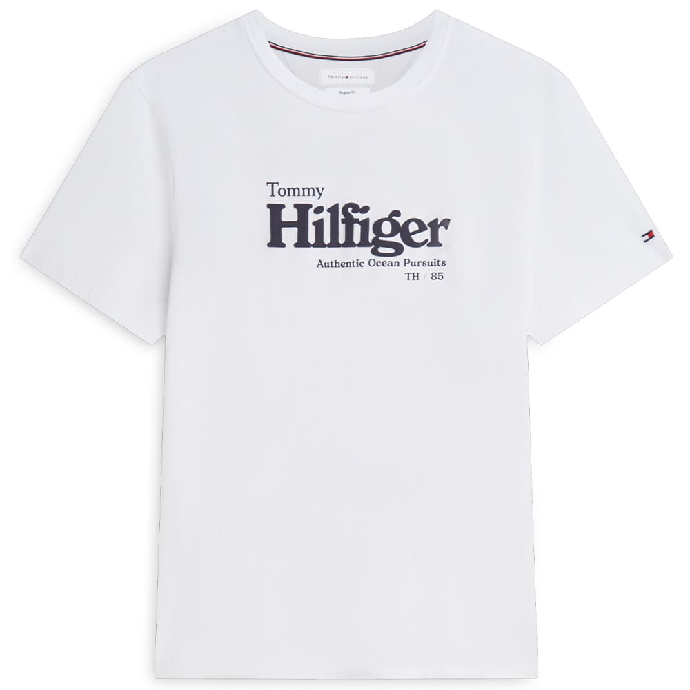 Tommy Hilfiger Λευκό T-shirt C Neck - MW0MW43448