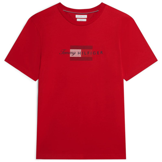Tommy Hilfiger Κόκκινο T-shirt C Neck - MW0MW43226