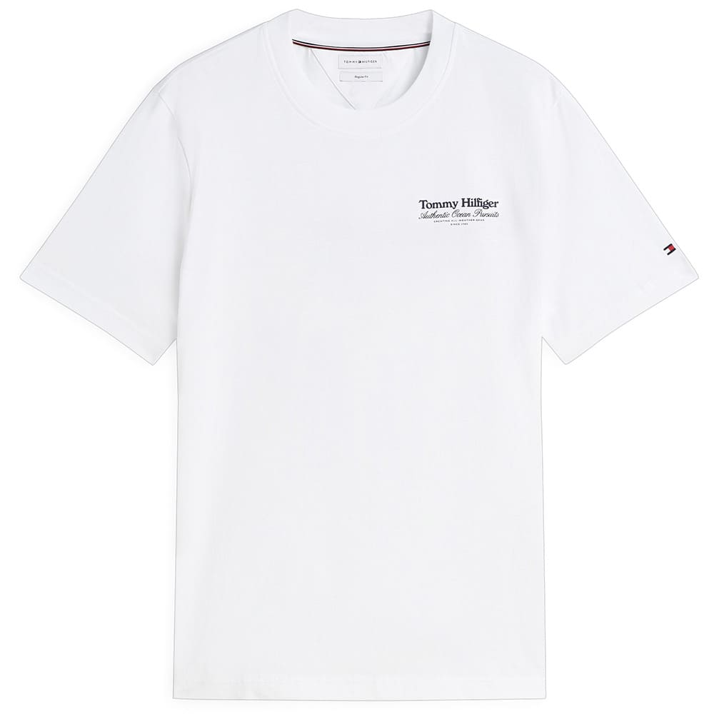 Tommy Hilfiger Λευκό T-shirt C Neck - MW0MW43210