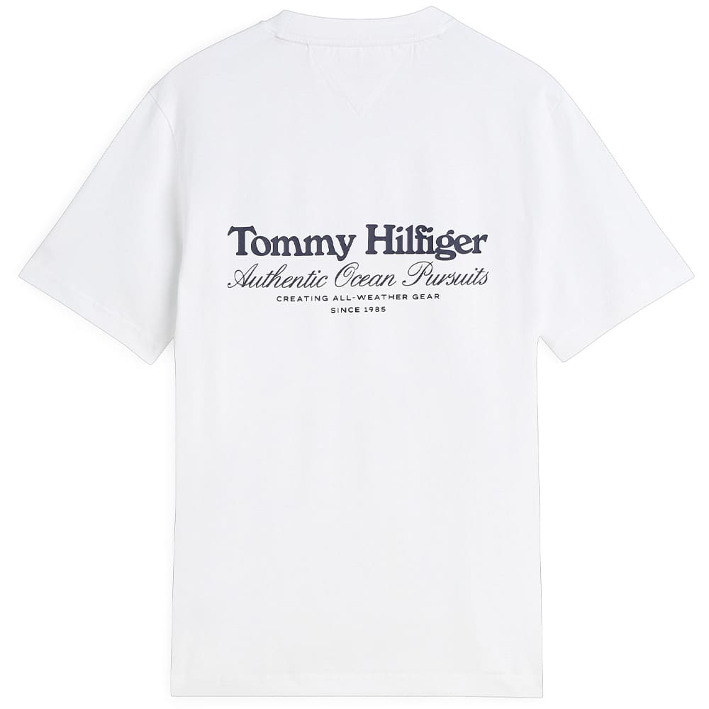 Tommy Hilfiger Λευκό T-shirt C Neck - MW0MW43210