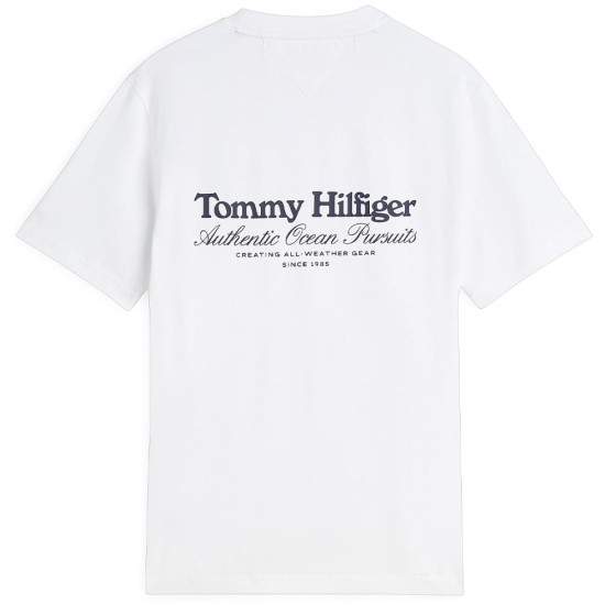 Tommy Hilfiger Λευκό T-shirt C Neck - MW0MW43210