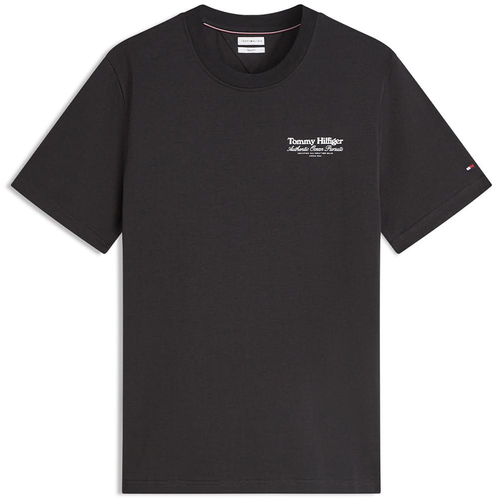 Tommy Hilfiger Μαύρο T-shirt C Neck - MW0MW43210