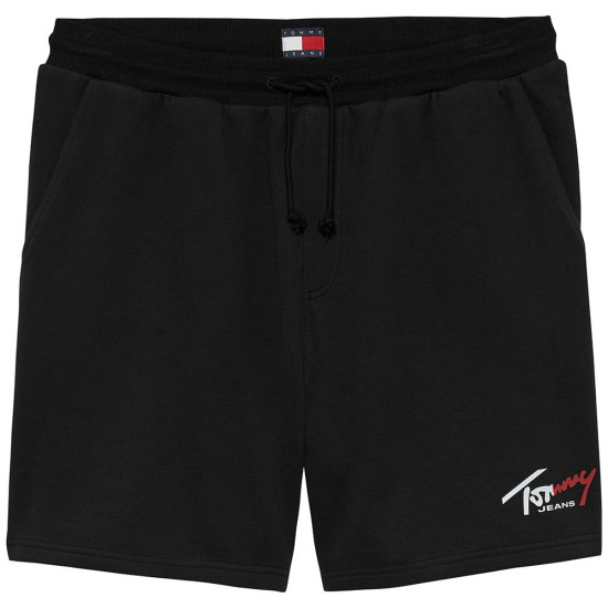 Tommy Hilfiger Μαύρη Αθλητική Βερμούδα - DM0DM23017