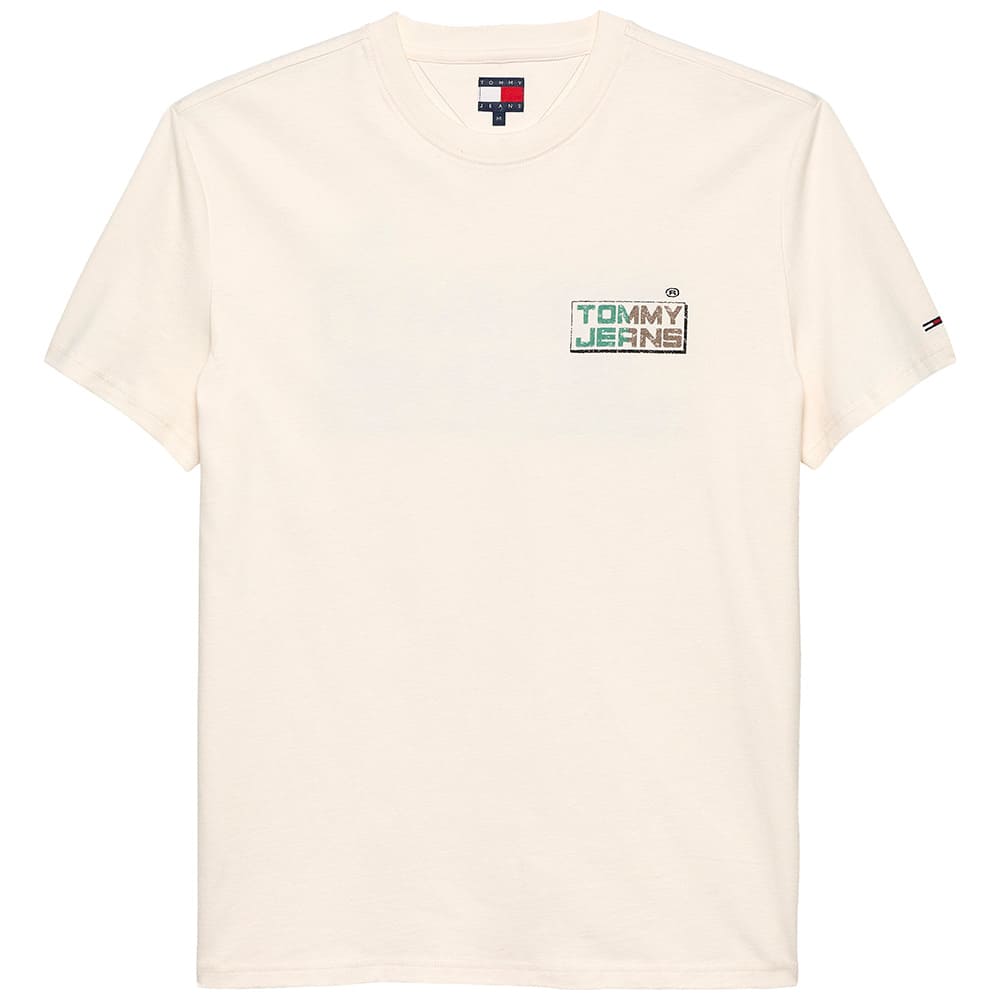 Tommy Jeans Εκρού T-shirt C Neck - DM0DM22536