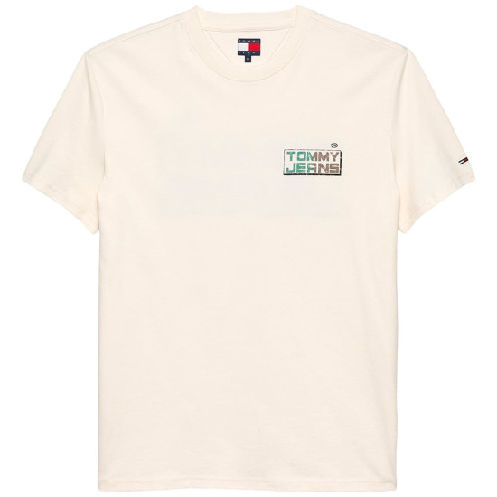 Tommy Jeans Εκρού T-shirt C Neck - DM0DM22536