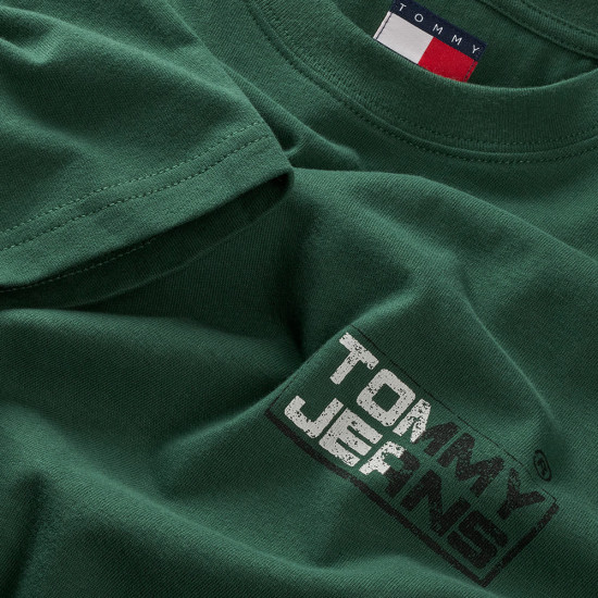 Tommy Jeans Πράσινο T-shirt C Neck - DM0DM22536
