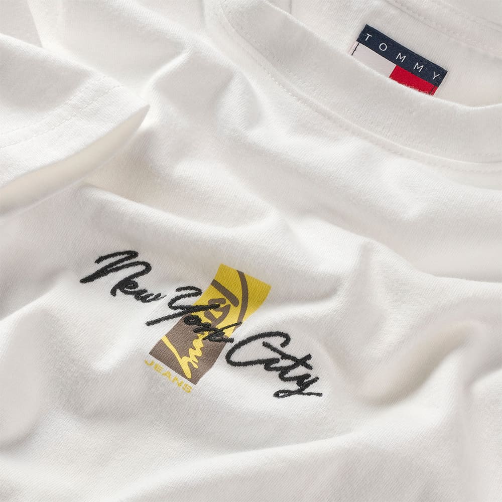 Tommy Jeans Εκρού T-shirt C Neck - DM0DM22532
