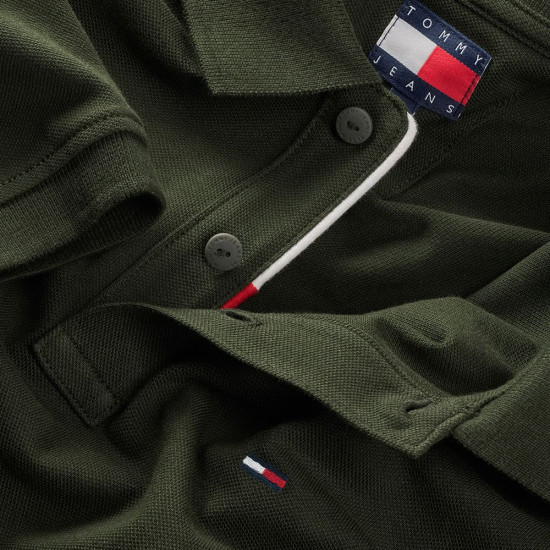 Tommy Jeans Πράσινο Κοντομάνικο polo - DM0DM20676