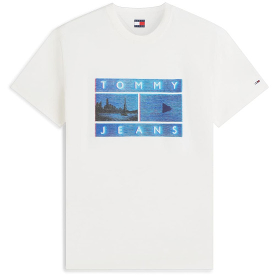 Tommy Jeans Λευκό T-shirt C Neck - DM0DM23191