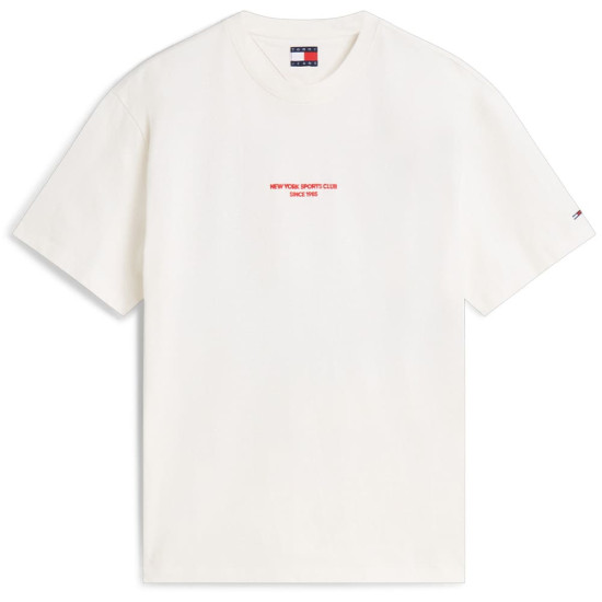 Tommy Jeans Εκρού T-shirt C Neck - DM0DM23184