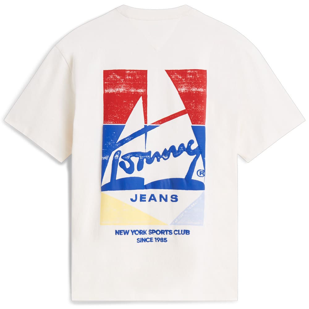 Tommy Jeans Εκρού T-shirt C Neck - DM0DM23184