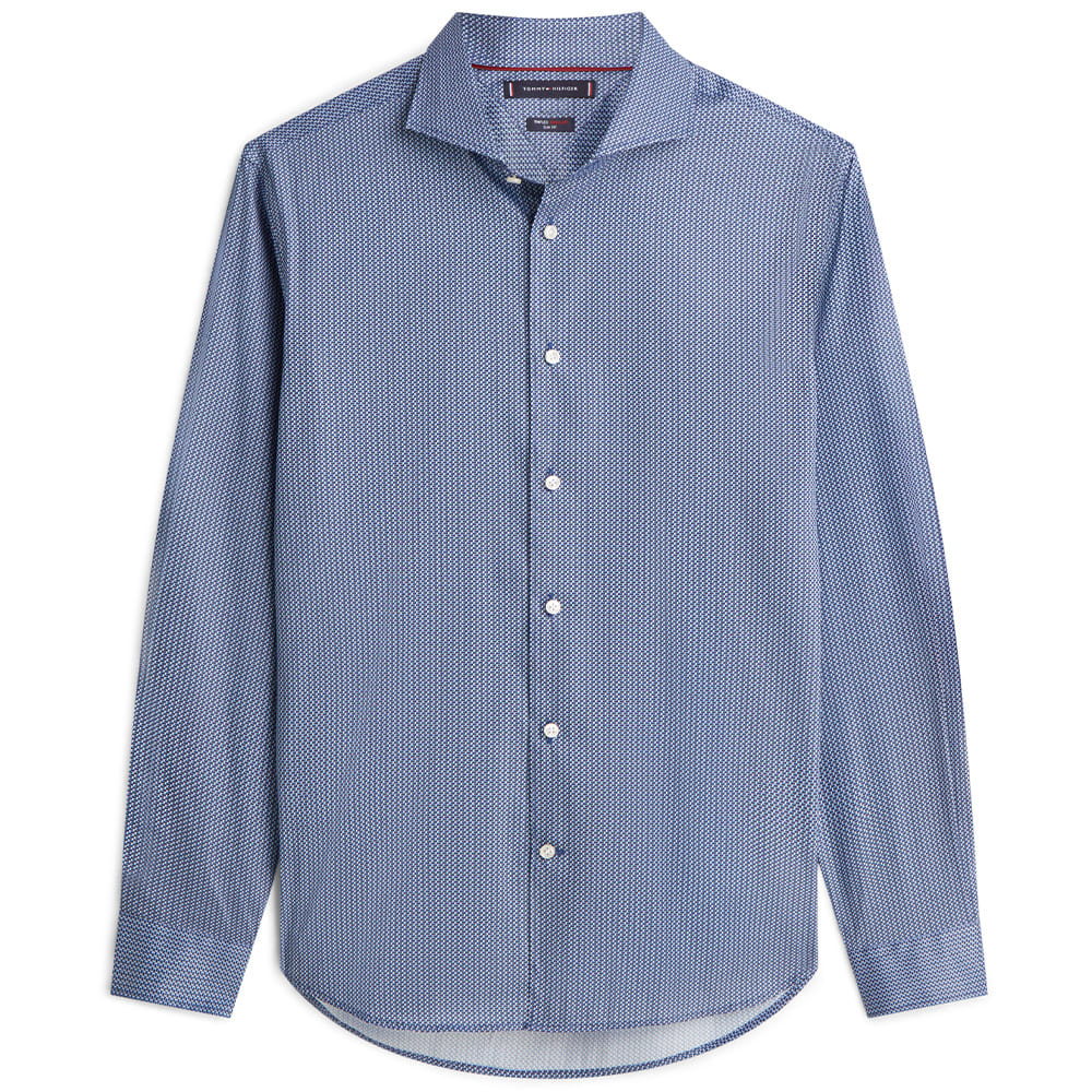 Tommy Hilfiger Μπλε Πουκάμισο Με Μικροσχέδιο - MW0MW42897