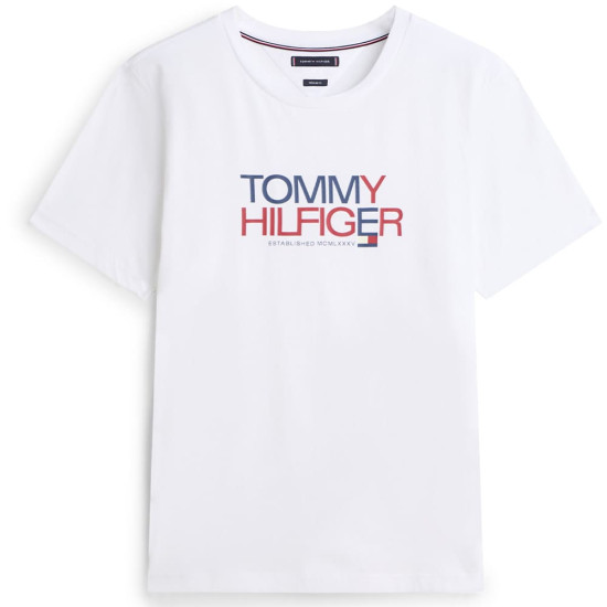 Tommy Hilfiger Λευκό T-shirt C Neck - MW0MW42369