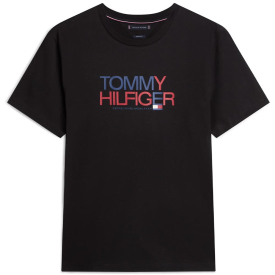 Tommy Hilfiger Μαύρο T-shirt C Neck - MW0MW42369