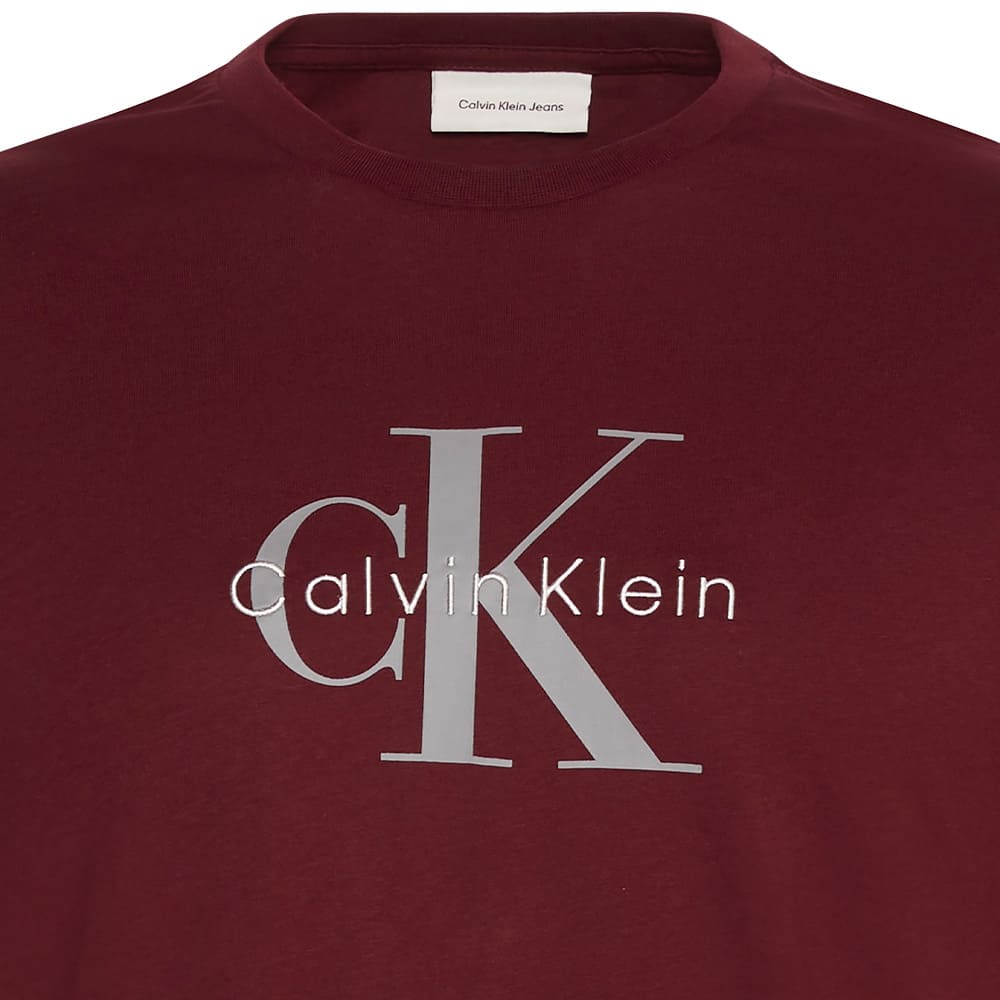 Calvin Klein Μπορντό T-Shirt C Neck - LV04RB862G