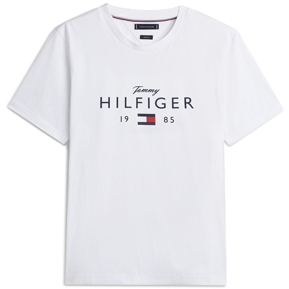 Tommy Hilfiger Λευκό T-shirt C Neck - MW0MW41455