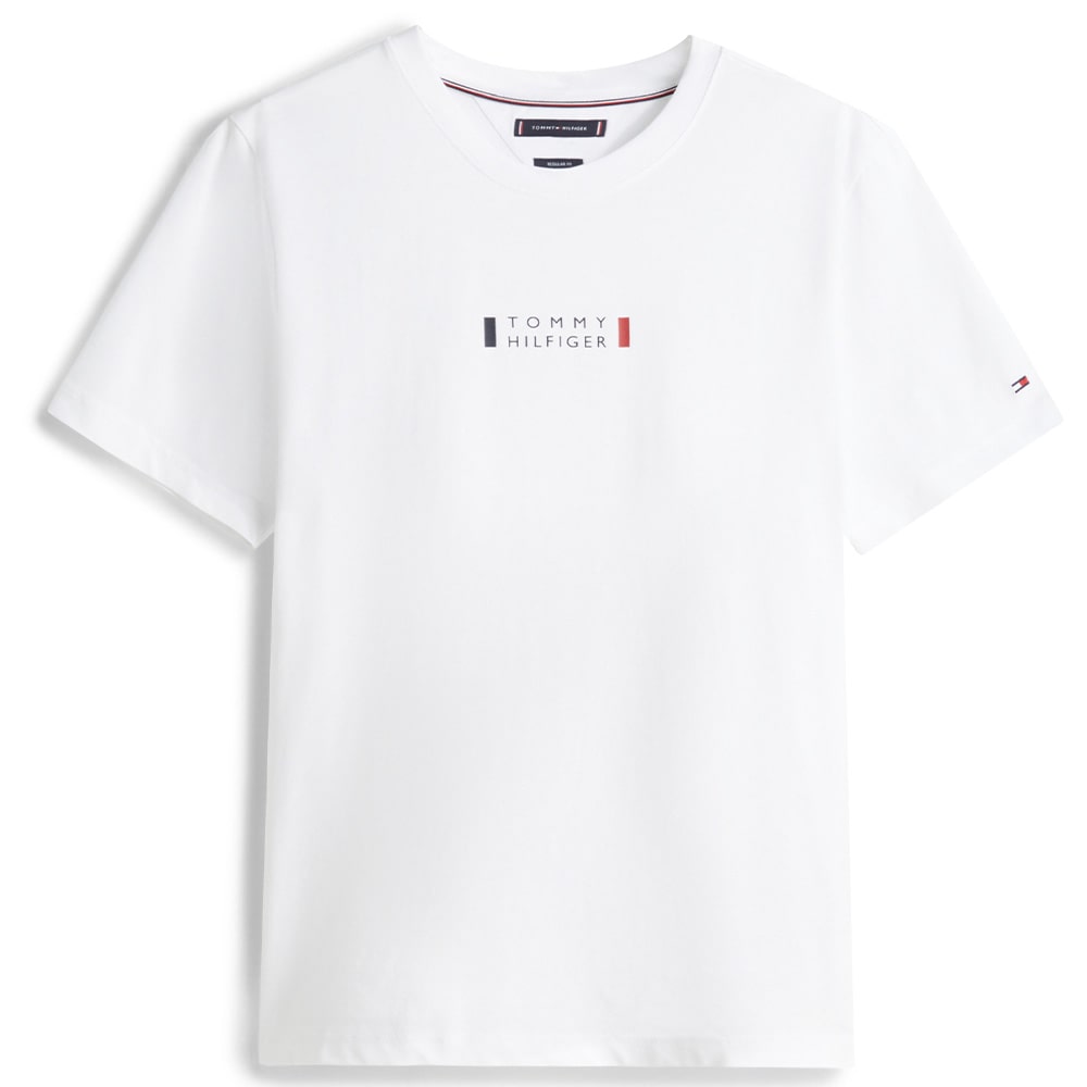 Tommy Hilfiger Λευκό T-shirt C Neck - MW0MW41453