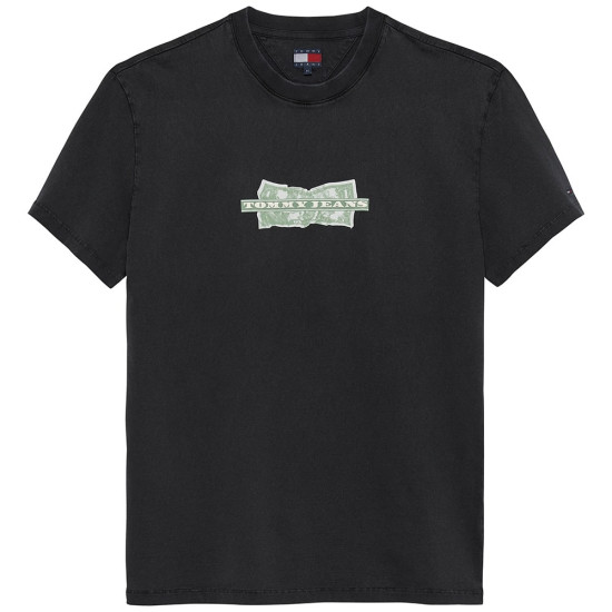 Tommy Jeans Μαύρο T-shirt C Neck - DM0DM22331