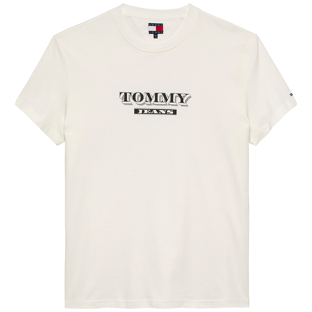 Tommy Jeans Εκρού T-shirt C Neck - DM0DM22322