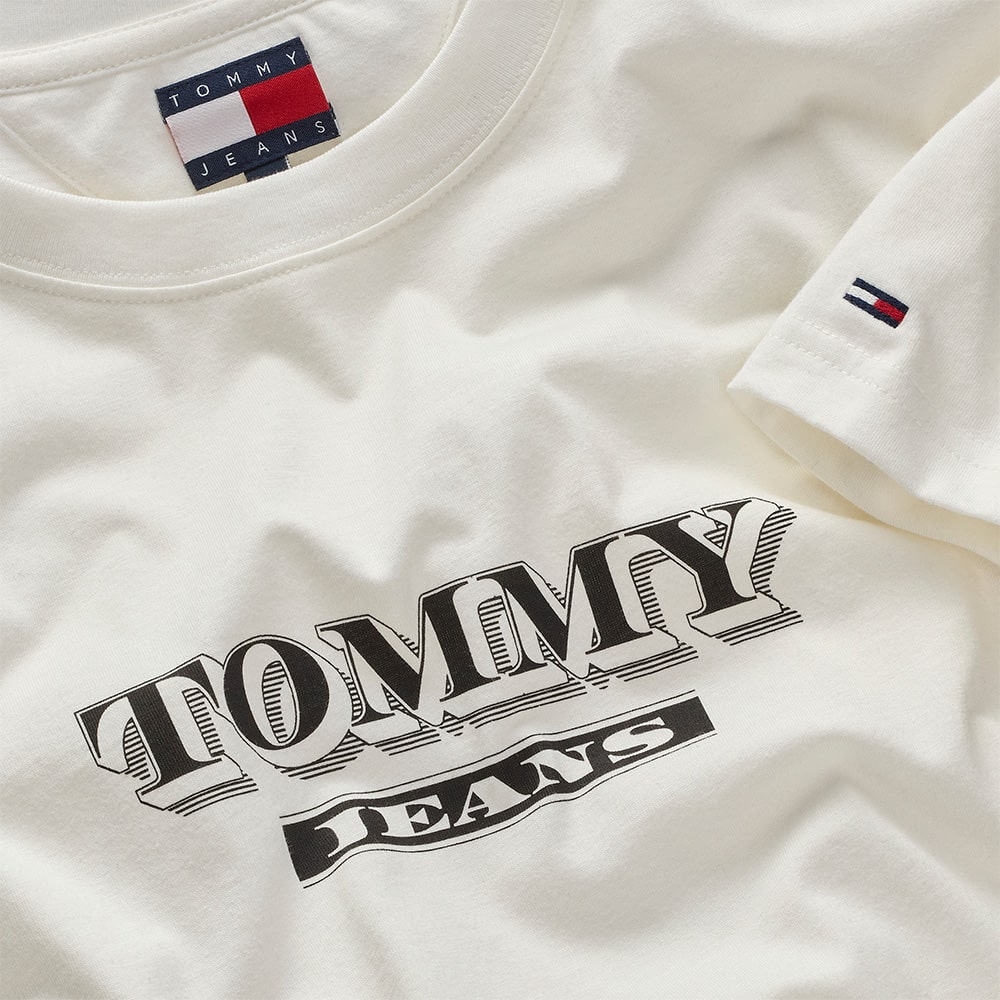 Tommy Jeans Εκρού T-shirt C Neck - DM0DM22322