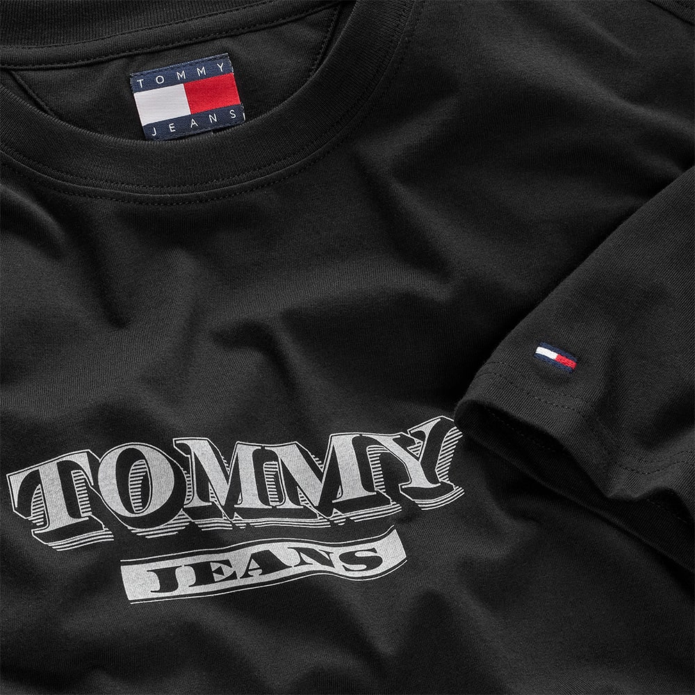 Tommy Jeans Μαύρο T-shirt C Neck - DM0DM22322