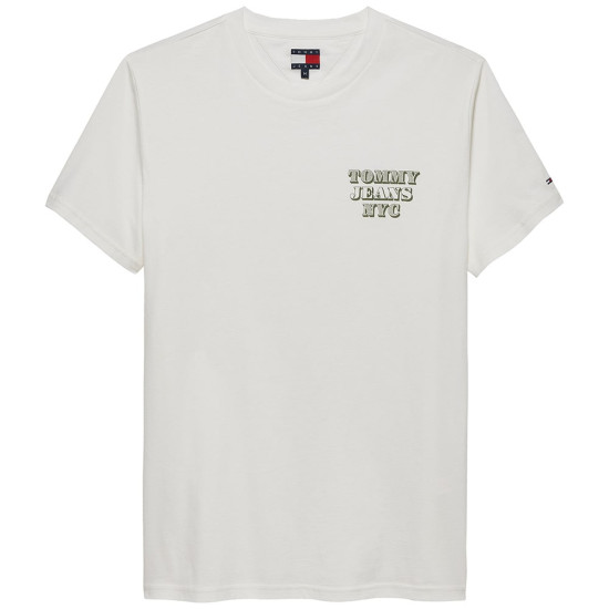 Tommy Jeans Εκρού T-shirt C Neck - DM0DM22321