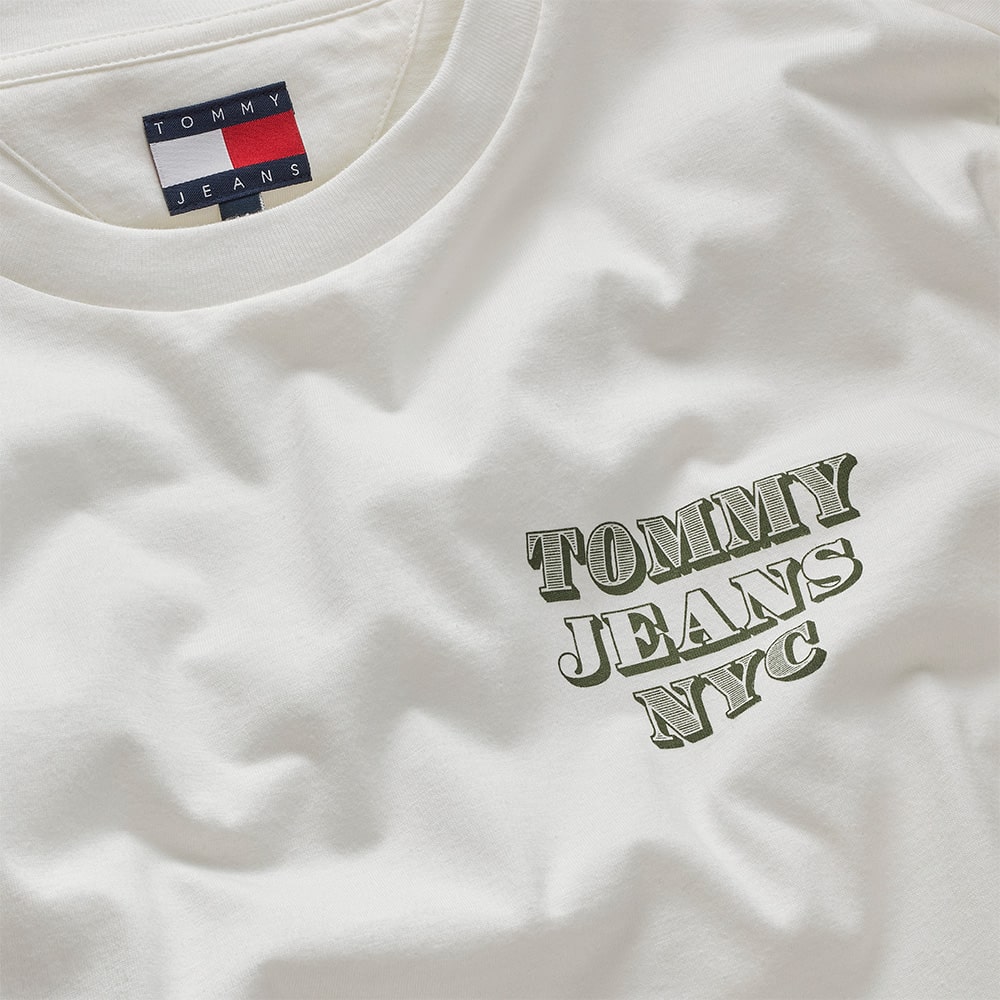 Tommy Jeans Εκρού T-shirt C Neck - DM0DM22321