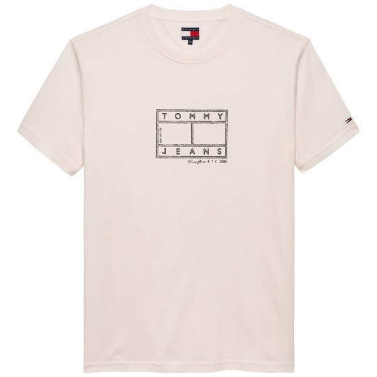 Tommy Jeans Εκρού T-shirt C Neck - DM0DM22317