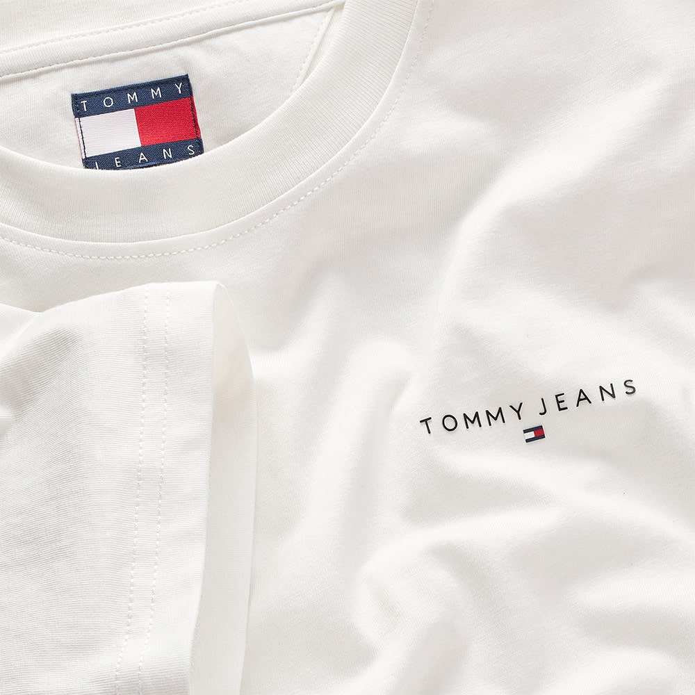 Tommy Jeans Εκρού T-shirt C Neck - DM0DM21780
