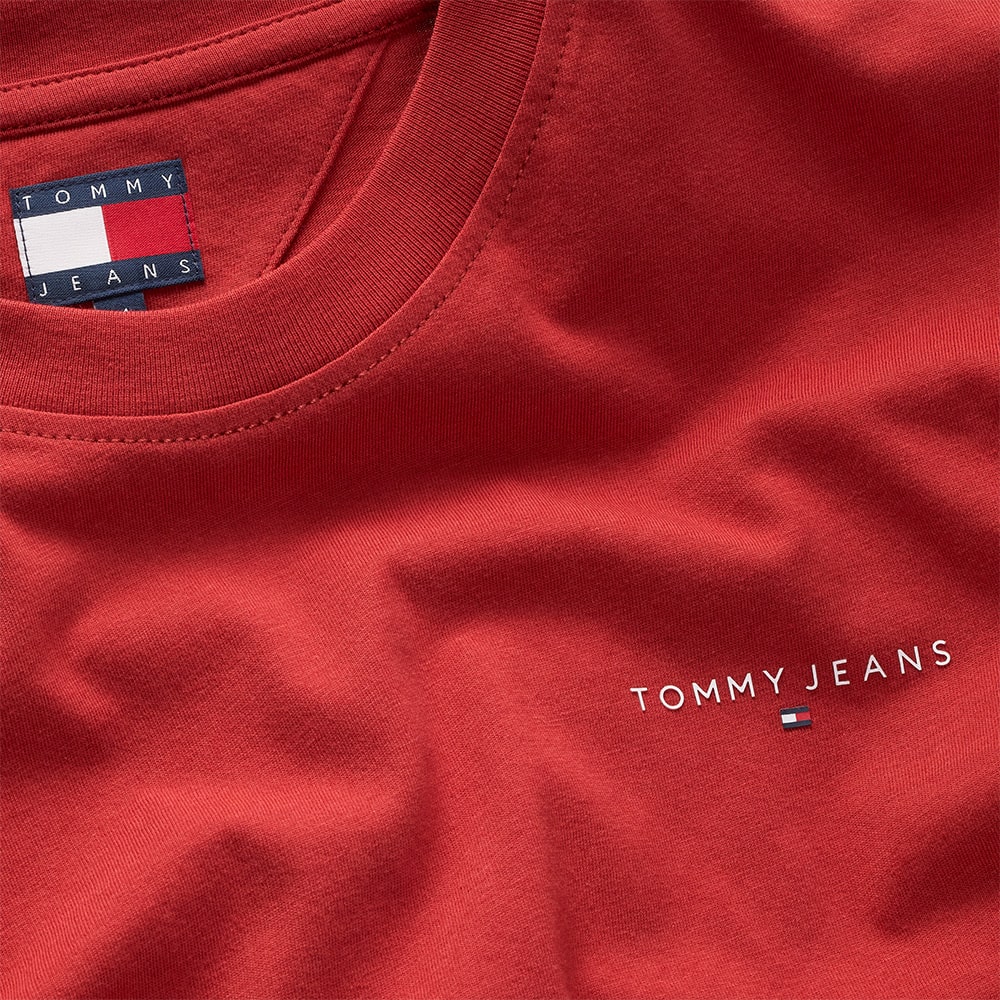 Tommy Jeans Κόκκινο T-shirt C Neck - DM0DM21780