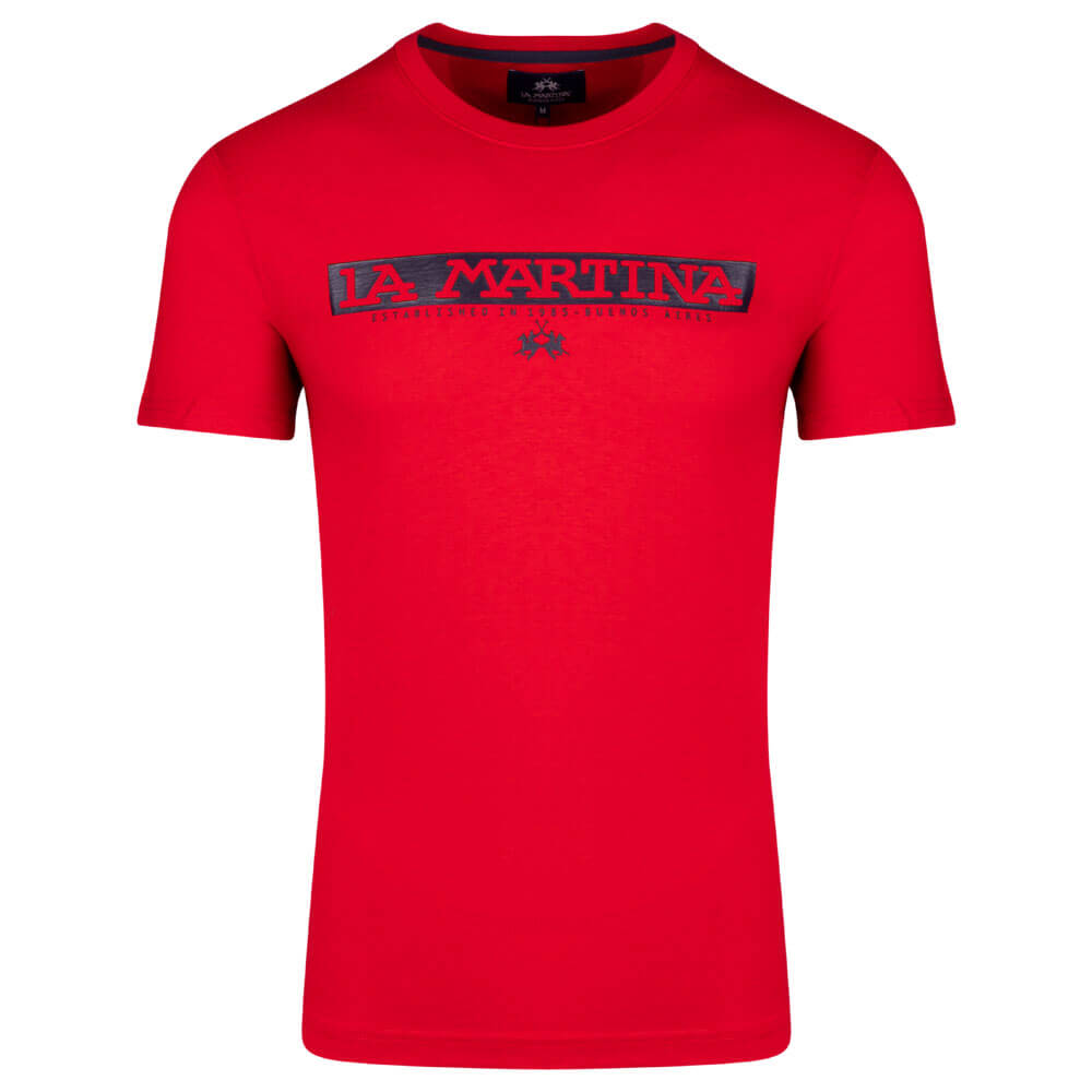 La Martina Κόκκινο T-shirt C Neck - 3LMUMR006