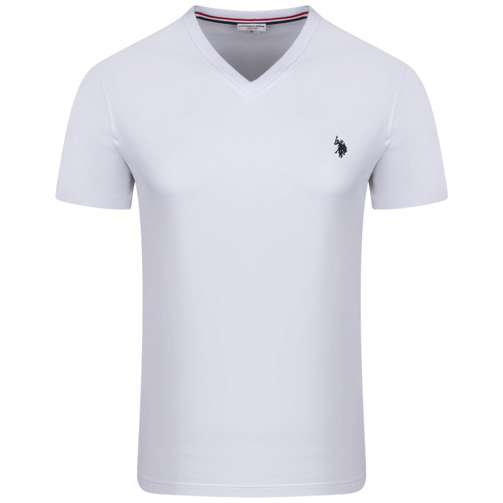 U.S. POLO ASSN. Λευκό T-shirt V-Neck - US0APUS41154004P2000