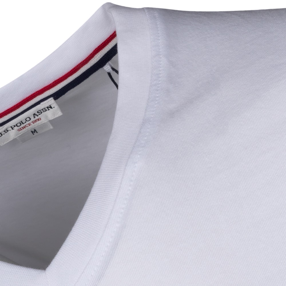 U.S. POLO ASSN. Λευκό T-shirt V-Neck - US0APUS41154004P2000