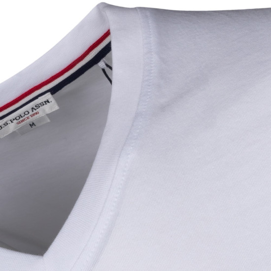 U.S. POLO ASSN. Λευκό T-shirt V-Neck - US0APUS41154004P2000