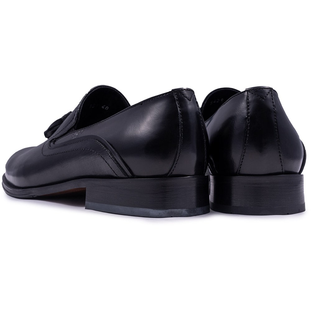 BOSS SHOES Μαύρα Tassel Loafers 100% Leather - V5429 GLM 