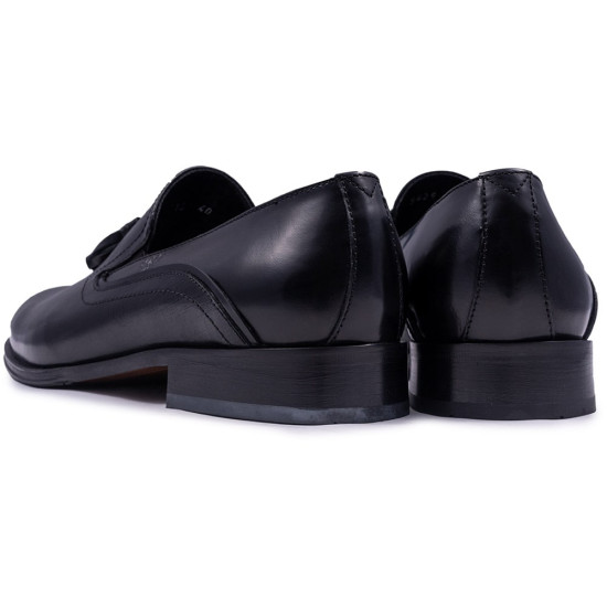 BOSS SHOES Μαύρα Tassel Loafers 100% Leather - V5429 GLM 