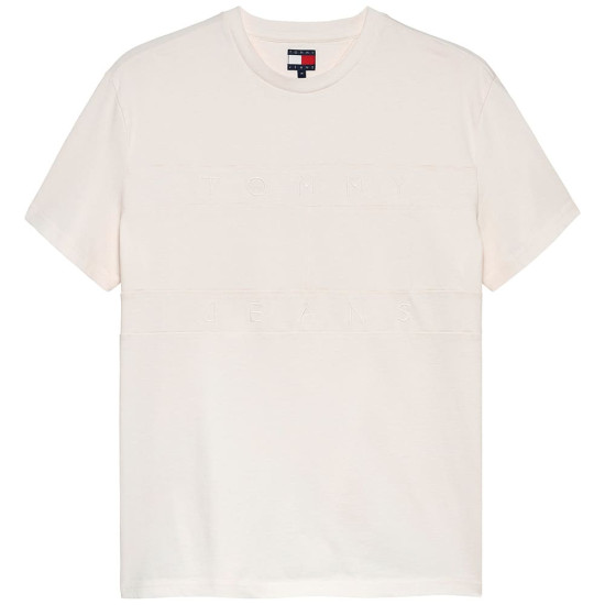 Tommy Jeans Εκρού T-shirt C Neck - DM0DM22312