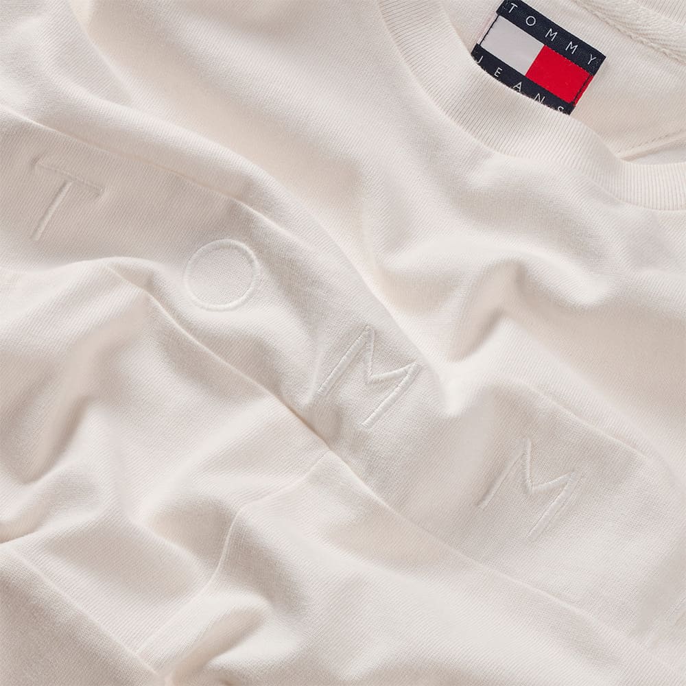 Tommy Jeans Εκρού T-shirt C Neck - DM0DM22312